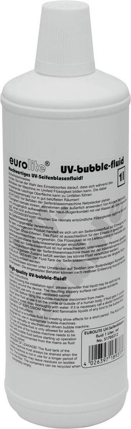 Foto: Bellenblaas navulling eurolite uv rood zeepbellen vloeistof bellenblaasvloeistof bellenvloeistof bubbelvloeistof bubble liquid refill bellen blaas 1 liter