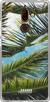 Nokia 7 Plus Hoesje Transparant TPU Case - Palms #ffffff