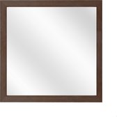 Spiegel met Vlakke Houten Lijst - Koloniaal - 20x20 cm