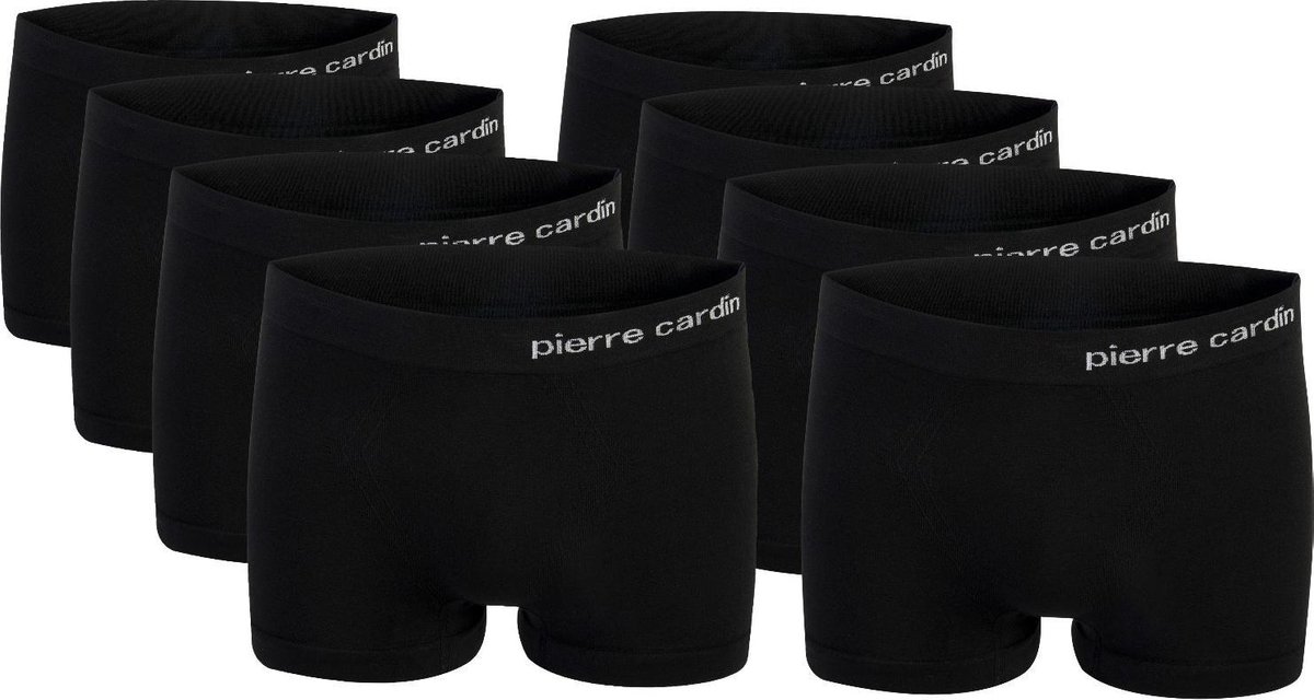 Pierre Cardin - Heren Onderbroeken 8-Pack Seamless Boxers - Zwart - Maat XL