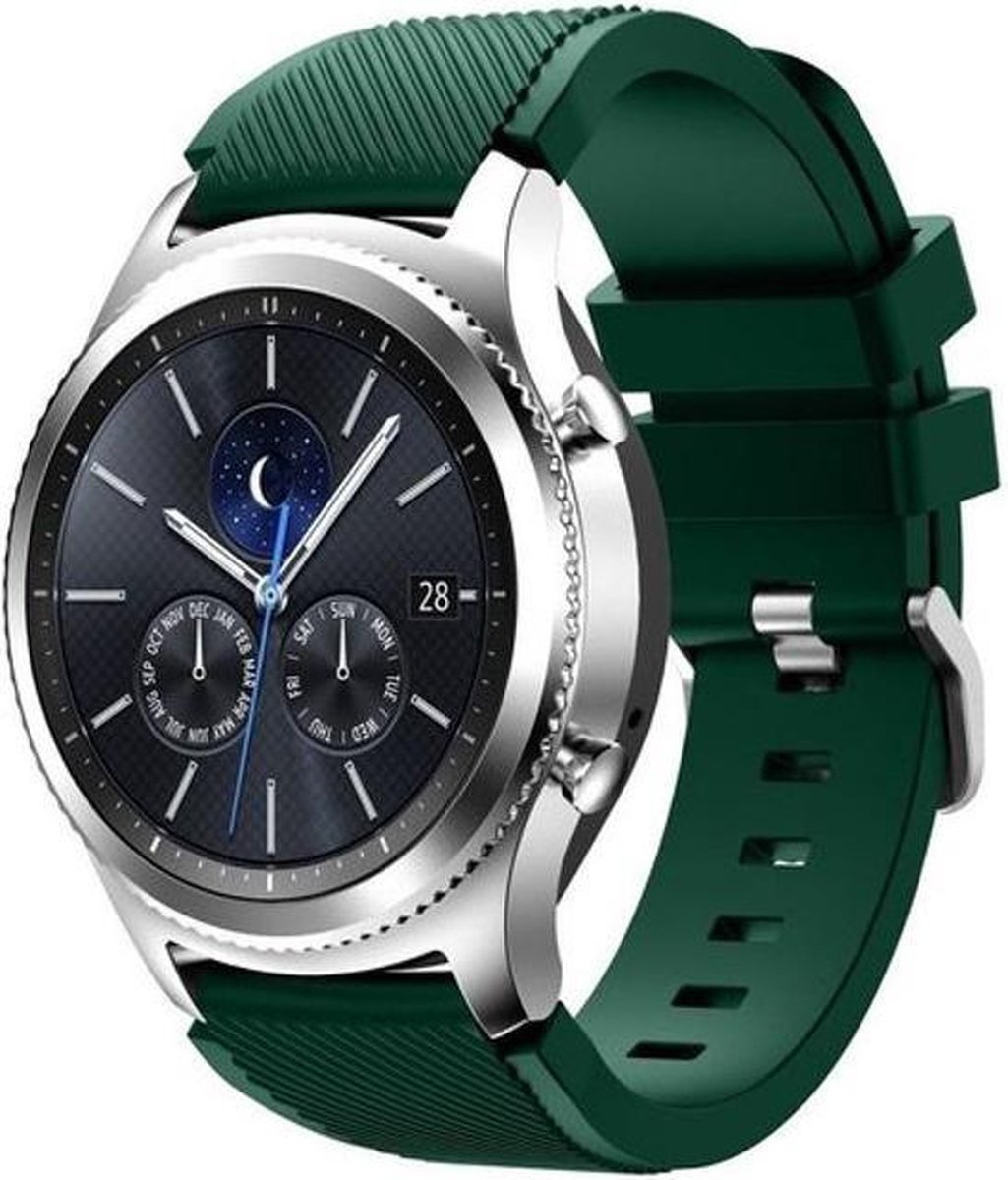 Geschikt voor Samsung Galaxy Watch siliconen bandje 45mm / 46mm - legergroen