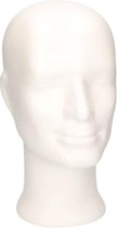 3x stuks hobby/DIY piepschuim hoofden/koppen 33 cm man/jongen - Pashoofd/paspop hoofd - Knutselen basis materialen/hobby materiaal