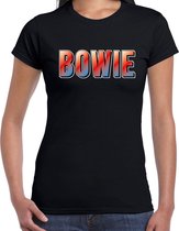 Bowie fun tekst t-shirt zwart dames 2XL