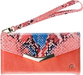 Mobilize - iPhone SE (2020) Hoesje - Velvet Clutch Case Slangen Roze