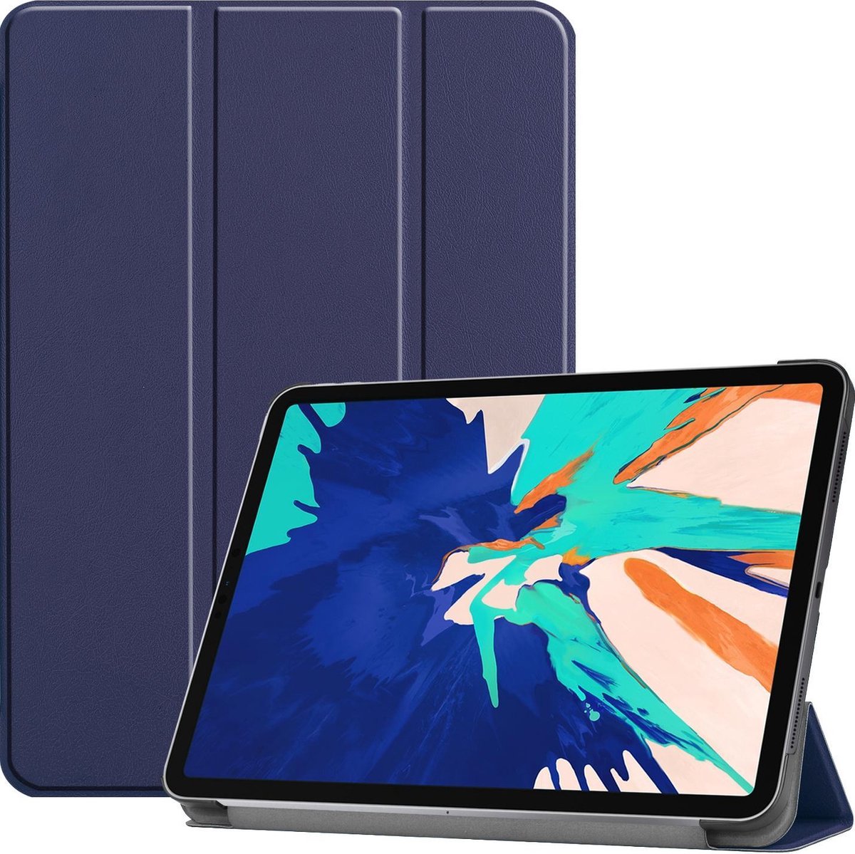 3-Vouw sleepcover hoes - Geschikt voor iPad Pro 12.9 inch (2020) - Blauw