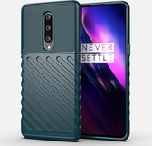 Voor OnePlus 8 Thunderbolt Shockproof TPU Soft Case (Donkergroen)