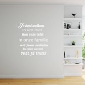 Muursticker Je Bent Welkom -  Wit -  120 x 133 cm  -  woonkamer  nederlandse teksten  alle - Muursticker4Sale