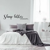 Muursticker Slaap Lekker Droomzacht - Lichtbruin - 160 x 33 cm - slaapkamer alle
