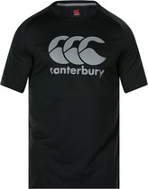 Canterbury Sportshirt Core Vapodri Large Logo Polyester Zwart Mt M
