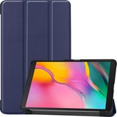 Hoes Geschikt voor Samsung Galaxy Tab A 8.0 (2019) Hoes Luxe Hoesje Book Case - Hoesje Geschikt voor Samsung Tab A 8.0 (2019) Hoes Cover - Donkerblauw .