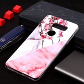 Marmeren patroon Soft TPU Case voor V35 ThinQ (Plum Blossom)