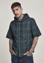Urban Classics Overhemd -XL- Hooded Blauw/Groen