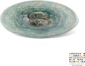 Design bord Plate - Fidrio DARK OCEAN - glas, mondgeblazen - diameter 45 cm