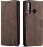 CaseMe - Huawei P30 Lite hoesje - Wallet Book Case - Magneetsluiting - Donker Bruin