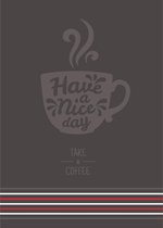Clarysse Theedoeken Take a Coffee Grijs 50x70cm 6 stuks