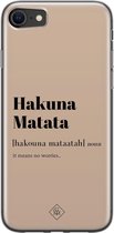 iPhone SE 2020 hoesje siliconen - Hakuna matata | Apple iPhone SE (2020) case | TPU backcover transparant