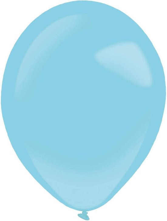 Amscan Ballonen 13 Cm Latex Licht Blauw 100 Stuks