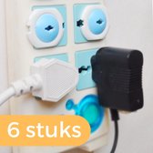 6x Stopcontact Beveiliging Beschermers - Kind Peuter Baby Stopcontactbeveiliging - Blauw - Pless®