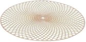 2x Gouden ronde placemats van 38 cm - Gouden tafelversiering