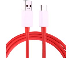 OnePlus 3 / 3T / 5 / 5T / 6 Originele Type-C Dash data + oplaadkabel 1 Meter - Rood