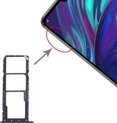 SIM-kaarthouder + SIM-kaarthouder + Micro SD-kaarthouder voor Huawei Y7 (2019) / Y7 Pro (2019) / Y7 Prime (2019) (zwart)