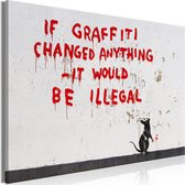 Schilderijen Op Canvas - Schilderij - Quotes Graffiti (1 Part) Wide 120x80 - Artgeist Schilderij