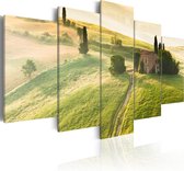 Schilderijen Op Canvas - Schilderij - Green Tuscany 200x100 - Artgeist Schilderij