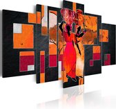 Schilderijen Op Canvas - Schilderij - Women Carrying Water 200x100 - Artgeist Schilderij