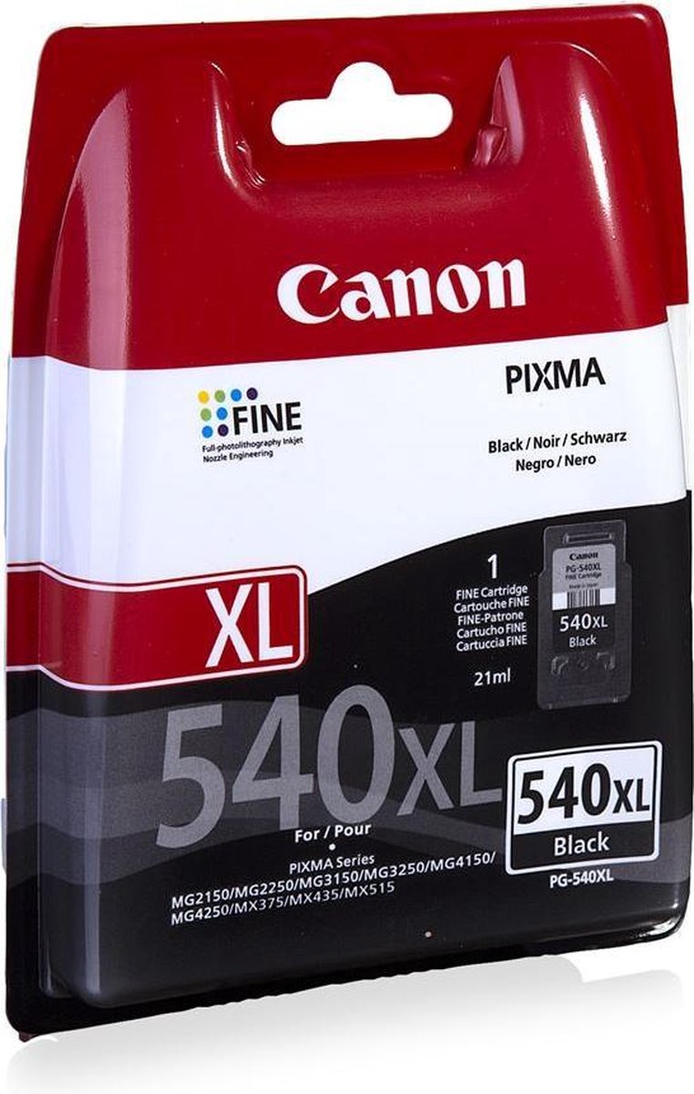Canon PG-540 XL cartouche d'encre Original Rendement élevé (XL) Photo noire  | bol.com