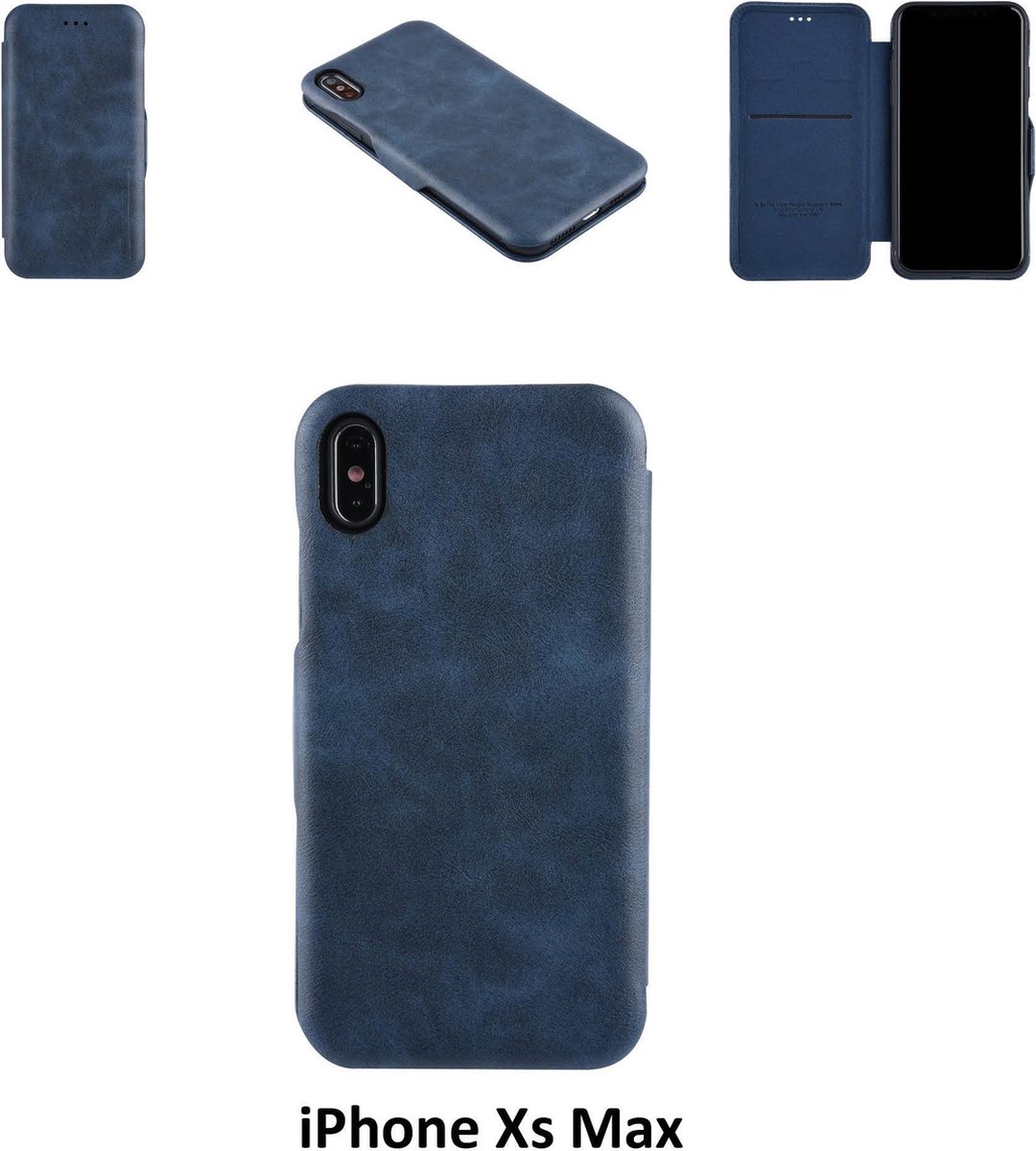 UNIQ Accessory Blauw hoesje iPhone Xs Max - Luxe Book Case