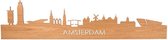 Skyline Amsterdam Eikenhout - 100 cm - Woondecoratie - Wanddecoratie - Meer steden beschikbaar - Woonkamer idee - City Art - Steden kunst - Cadeau voor hem - Cadeau voor haar - Jubileum - Trouwerij - WoodWideCities