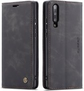 CaseMe - Coque Samsung Galaxy A50 - Étui portefeuille - Fermeture magnétique - Zwart