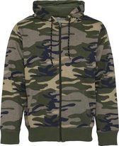 REWAGE Hoodie Met Rits Heren - Leger Camouflage - L