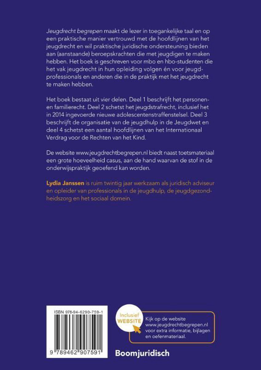 Jeugdrecht begrepen - back cover