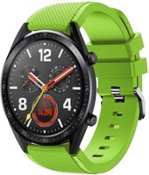 Siliconen Smartwatch bandje - Geschikt voor  Huawei Watch GT siliconen bandje - lichtgroen - 42mm - Horlogeband / Polsband / Armband