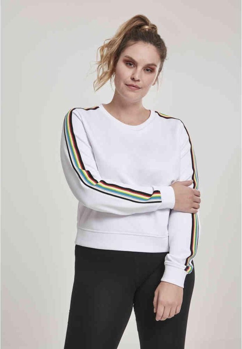 Urban Classics Crewneck sweater/trui -S- Taped Wit