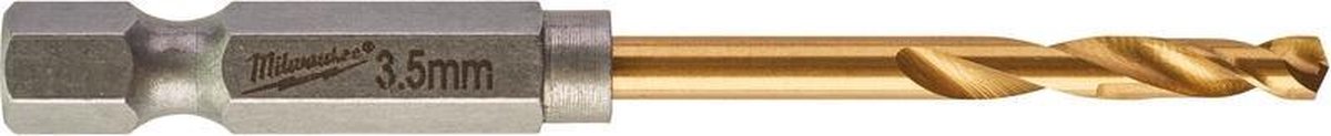 Milwaukee Metaalboor Shockwave HSS-G Tin Red Hex Shockwave HSS-G TiN Red Hex 3,5 mm - 2 stuks - 48894707