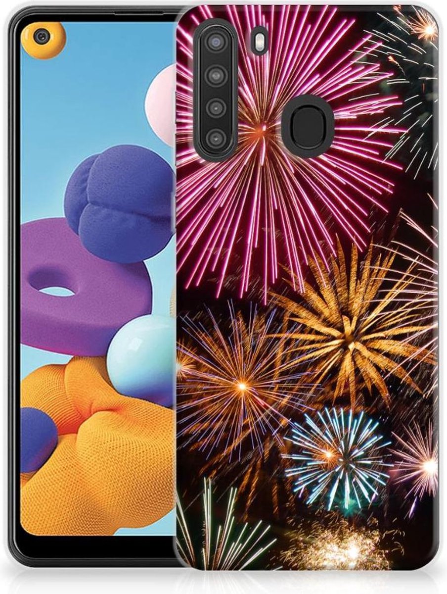 Samsung Galaxy A21 Silicone Back Cover Vuurwerk