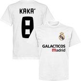 Galacticos Real Madrid Kaka 8 Team T-shirt - Wit - 3XL