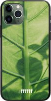 iPhone 11 Pro Hoesje TPU Case - Leaves Macro #ffffff