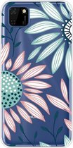 Huawei Y5p TPU Back Cover Met Bloemen Print