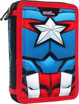 Trousse remplie Marvel Avengers , Captain America - 21 x 15 x 5 cm - 31 pcs. -Polyester