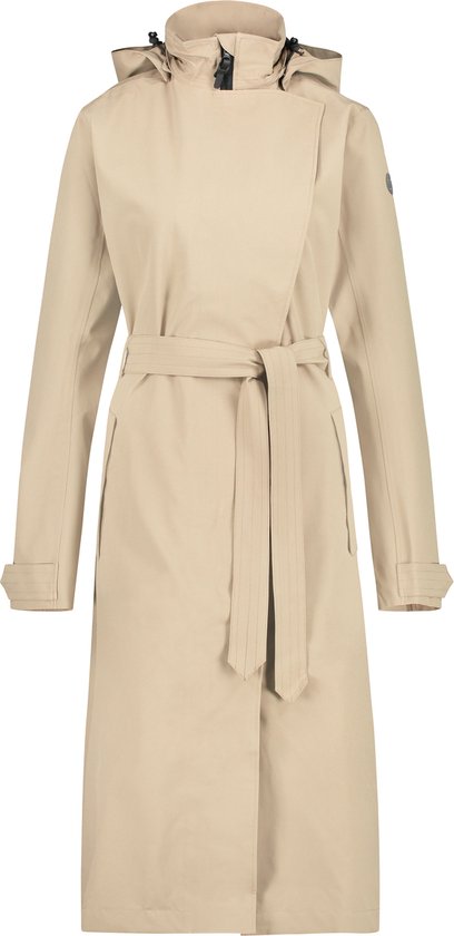 Trench Coat Long Regenjas Urban Outdoor Dames - Beige - L