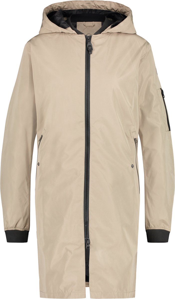 Long Bomber Regenjas Urban Outdoor Dames Beige