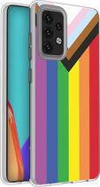 iMoshion Hoesje Geschikt voor Samsung Galaxy A52 (4G) / A52s / A52 (5G) Hoesje Siliconen - iMoshion Design hoesje - Meerkleurig / Rainbow Flag