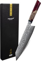Shinrai Japan - Couteau de Chef Japonais 23 cm - Couteau de Chef - Couteau - Edition Spéciale Rubis - Avec Coffret Cadeau de Luxe