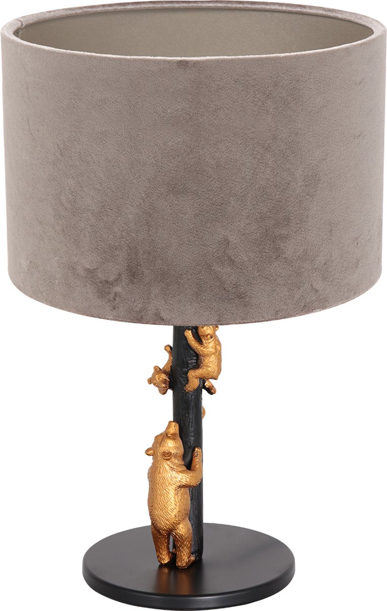 Anne Light and home tafellamp Animaux - zwart - metaal - 20 cm - E27 fitting - 8234ZW