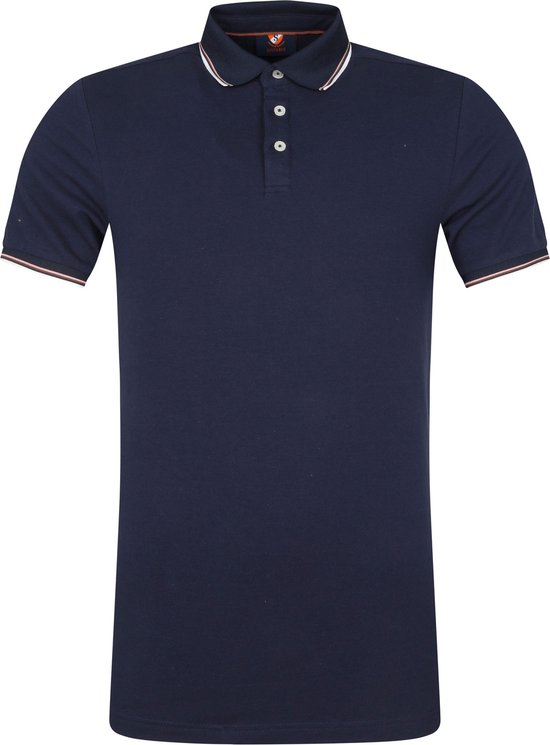 Suitable - Polo Jesse Donkerblauw - Slim-fit - Heren Poloshirt Maat L
