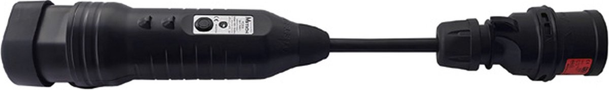 Metron Portable Laadpunt met type 2 socket voor Rode CEE 16A 3 fase CEE Rood 3 fasen 16A met Type 2 stopcontact