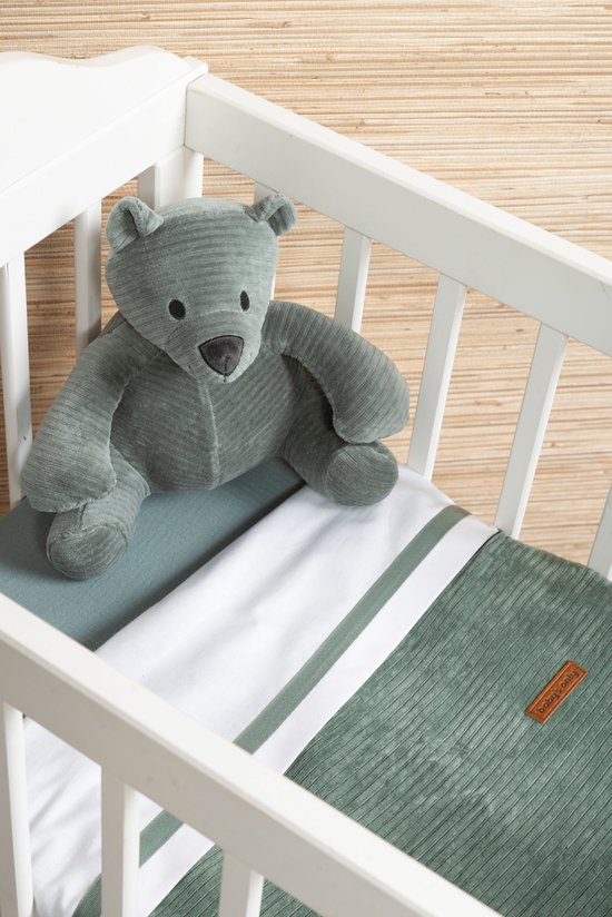 Baby's Only Wiegdeken teddy - Baby deken Sense - Dekentje voor jongens en meisjes - 2.6 TOG - 70x95 cm - Zeegroen - Rib corduroy stof - Herfst & winter deken van Baby's Only — afbeelding 2